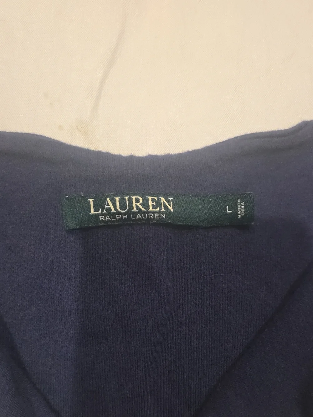Lauren Ralph Lauren Women's‎ Navy Floral Short Dress 3/4 Sleeves L
